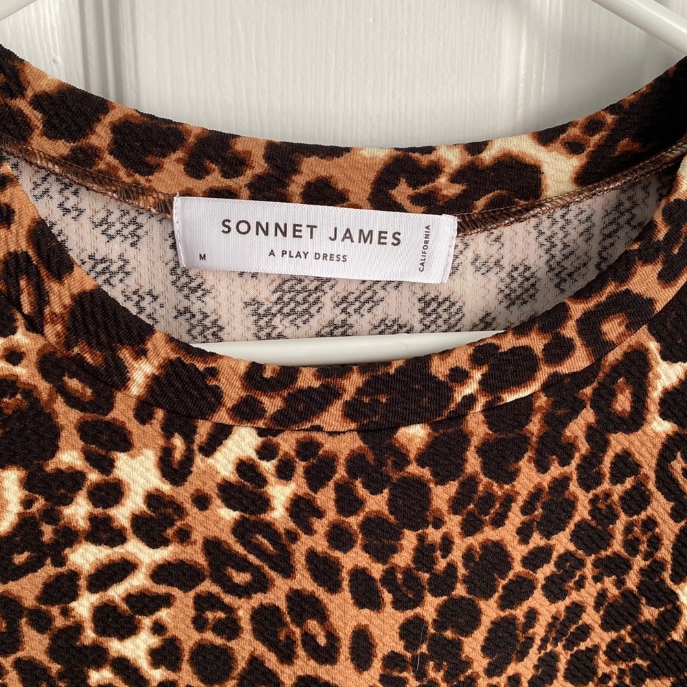 Sonnet James Leopard Print Dress Size M - Picture 4 of 5